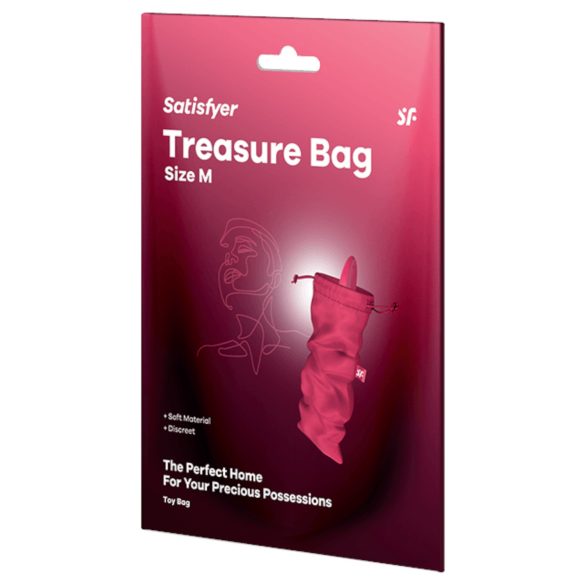 Satisfyer Treasure Bag M - diskrēta glabāšanas soma - vidēja (rozā)