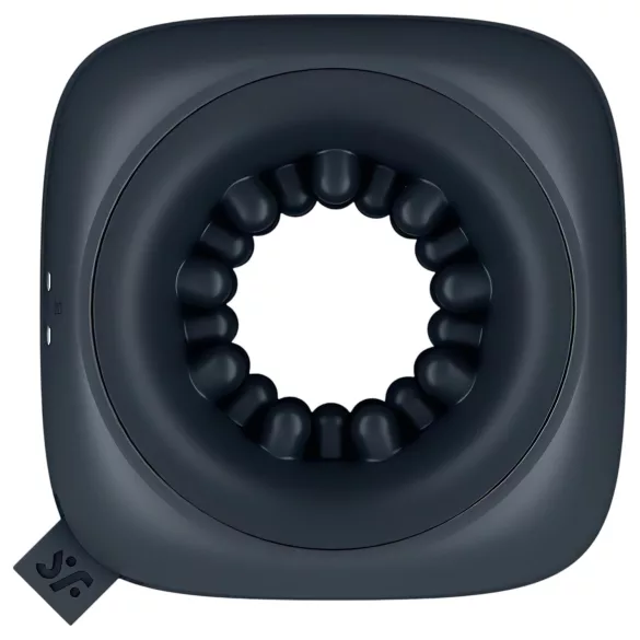 Satisfyer Ring Stroker - uzlādējams, vibrējošs masturbators (melns)