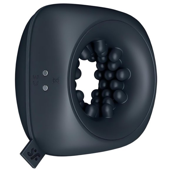 Satisfyer Ring Stroker - vīriešu vibrators masturbators uzlādējams melns