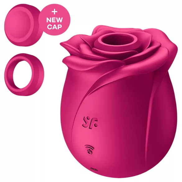 Satisfyer Pro 2 Classic Blossom - klitorālais stimulators ar gaisa viļņiem sarkans