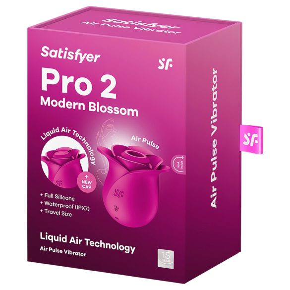 Satisfyer Pro 2 Modern Blossom - klitora stimulators ar gaisa viļņiem rozā
