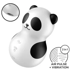   Satisfyer Pocket Panda - gaisa viļņu klitora stimulators (melns)