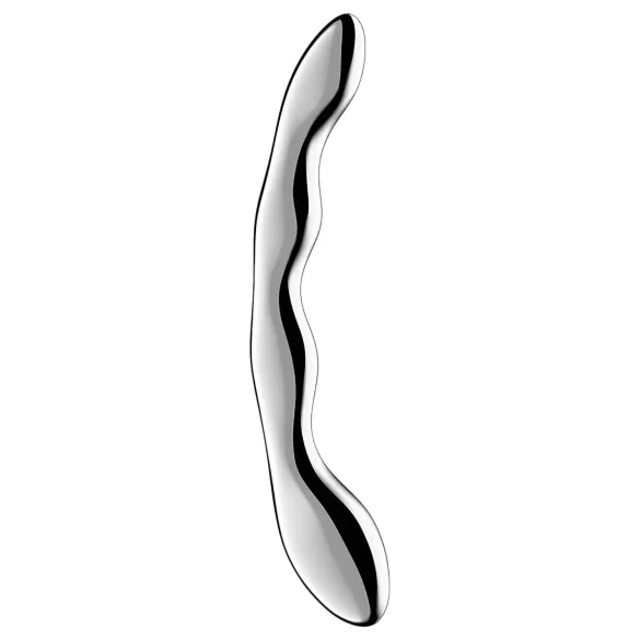 Satisfyer Cosmic Crest 2 - metāla dildo viļņots sudraba