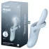 Satisfyer Heat Flex 4 - sildošs vibrators ar klitora rokturi (zils)