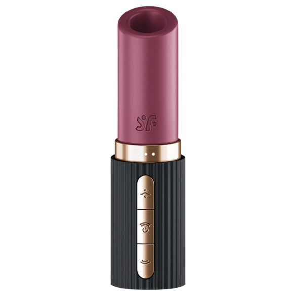 Satisfyer Pro 2 Kiss - gaisa viļņu lūpu krāsas vibrators (melns)