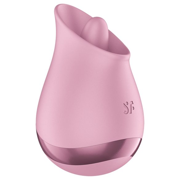 Satisfyer klitora vibrators ar mēli rozā