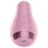 Satisfyer klitora vibrators ar mēli rozā