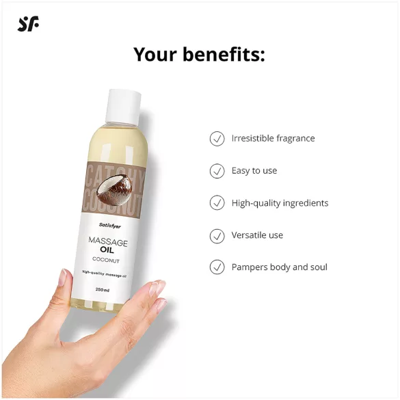 Satisfyer - masāžas eļļa ar kokosriekstu 250ml