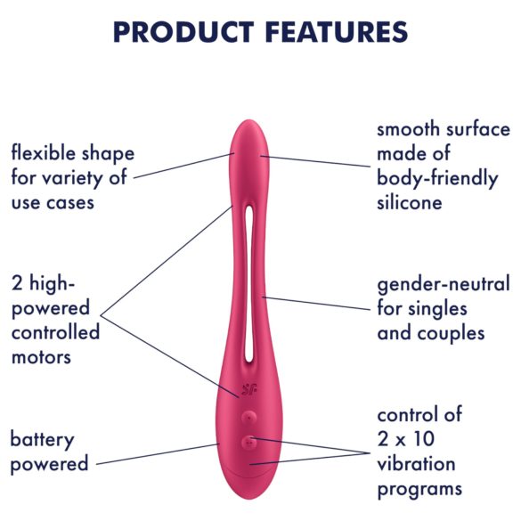 Satisfyer pāru vibrators elastīgs rozā