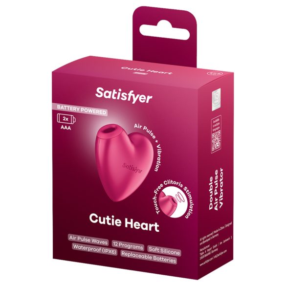 Satisfyer Cutie Heart - klitorā stimulators ar gaisa viļņiem rozā