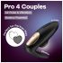 Satisfyer Pro 4 Couples - pāru vibrators ar gaisa viļņiem melns