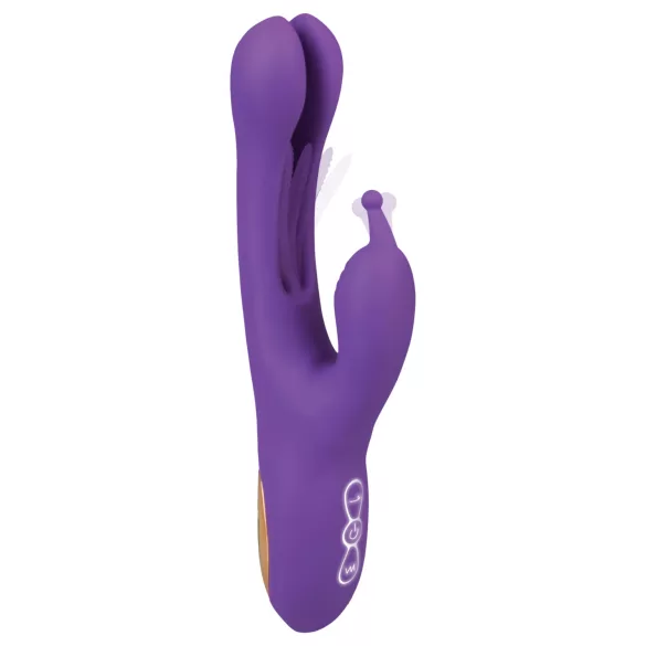 EIS vibrators ar kustīgu mēli un klitora atzaru, violets