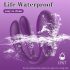 Mrow - bezvadu, ūdensizturīgs 3 motoru pāra vibrators (violets)