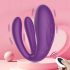 Mrow - bezvadu, ūdensizturīgs 3 motoru pāra vibrators (violets)