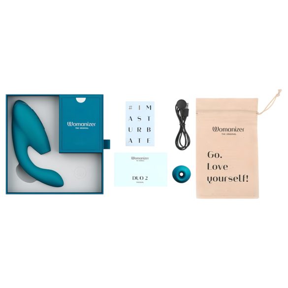 Womanizer Duo 2 - G-punkta un klitora vibrators 2in1 zaļš