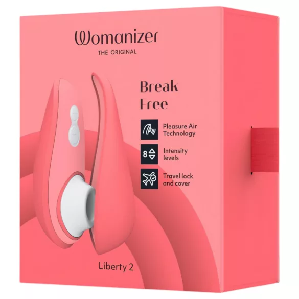 Womanizer Liberty 2 - uzlādējams klitora stimulators ar gaisa viļņiem rozā