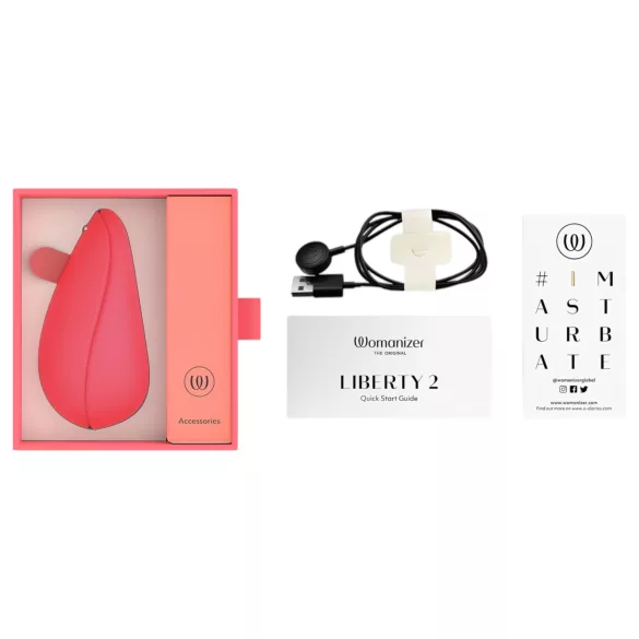 Womanizer Liberty 2 - uzlādējams klitora stimulators ar gaisa viļņiem rozā