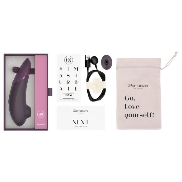 Womanizer Next - uzlādējams klitora stimulators ar gaisa viļņiem violets