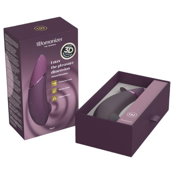 Womanizer Next - uzlādējams klitora stimulators ar gaisa viļņiem violets