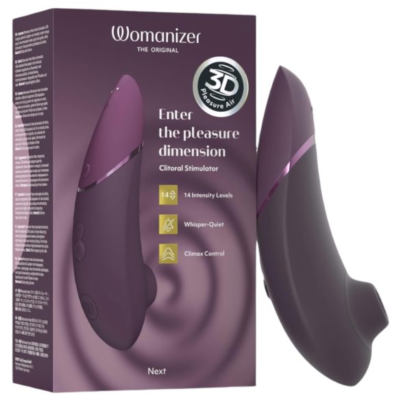 Womanizer Next - uzlādējams klitora stimulators ar gaisa viļņiem violets