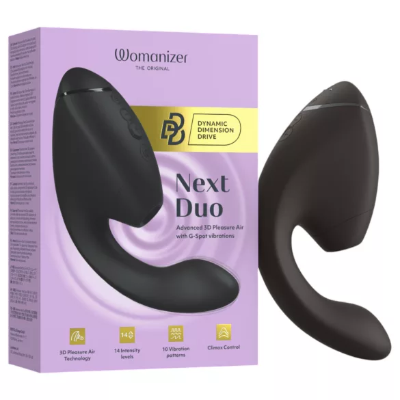 Womanizer Next Duo - 2‑in‑1 G‑punkta vibrators (melns)