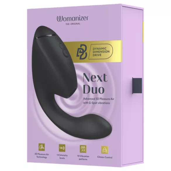 Womanizer Next Duo - 2‑in‑1 G‑punkta vibrators (melns)