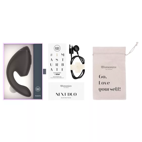 Womanizer Next Duo - 2‑in‑1 G‑punkta vibrators (melns)