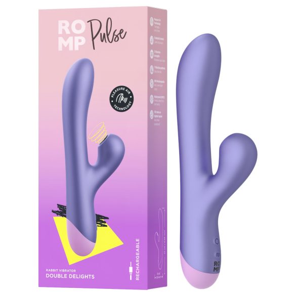 ROMP Pulse - G-punkta vibrators ar gaisa viļņu klitora stimulēšanu (violets)
