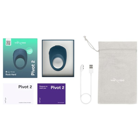 We-Vibe Pivot 2 - viedais vibrējošais erekcijas gredzens zils