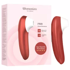 Womanizer Pro - gaisa viļņu klitora stimulators (sarkans)