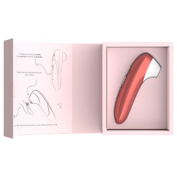 Womanizer Pro - gaisa viļņu klitora stimulators (sarkans)