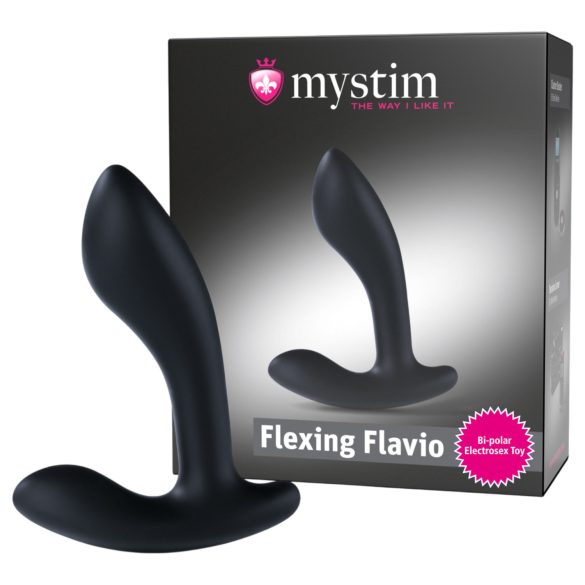 Mystim elektro prostatas vibrators Flexing Flavio melns