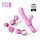Burvju nūjiņa - vibrators, maināmi uzgaļi (rozā)