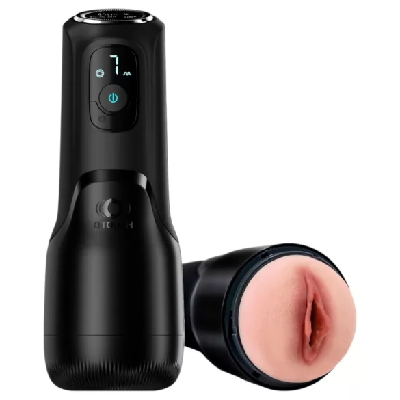 OTOUCH Airturn 4 - sūkšanas un vibrācijas automātiska masturbators (melns)