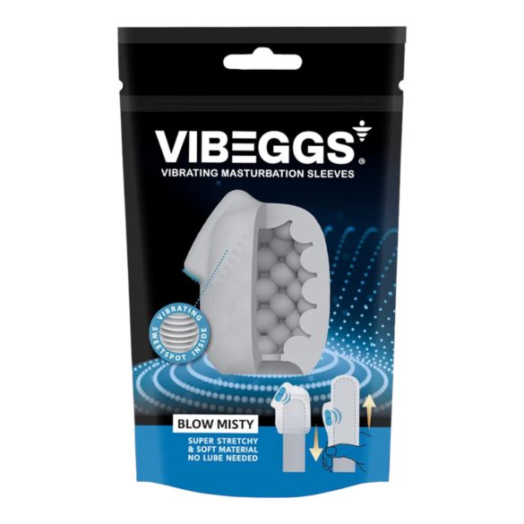 VIBEGGS vibrējošs olas masturbators balts