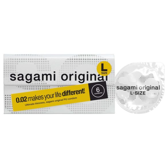 Sagami Original 0.02 prezervatīvi 58mm liela izmēra 6 gab