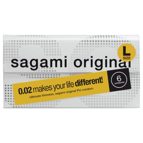 Sagami Original 0.02 prezervatīvi 58mm liela izmēra 6 gab