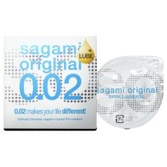   Sagami Original 0,02 - prezervatīvs papildu lubrikants 55mm 1gab