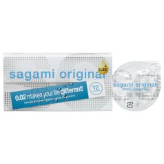   Sagami Original 0.02 - prezervatīvi papildus lubrikācija 55mm 12 gab