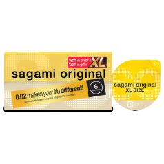 Sagami Original 0,02 XL - prezervatīvi 61mm 6 gab