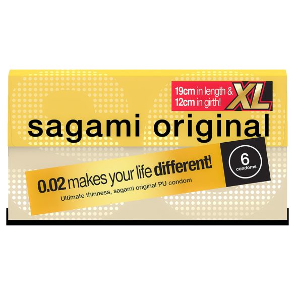 Sagami Original 0,02 XL - prezervatīvi 61mm 6 gab