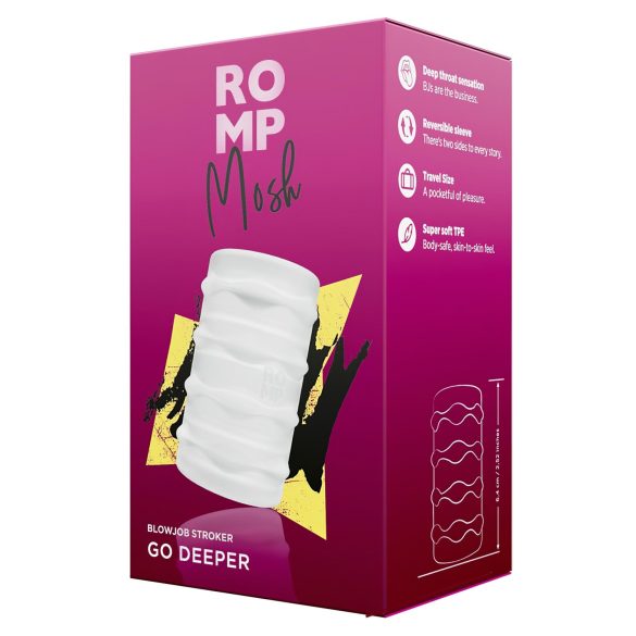 ROMP Mosh - elastīgs ceļojumu masturbators (caurspīdīgs)