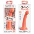Dillio Slepenais pētnieks - galvas dildo (17cm) - oranžs