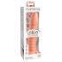 Dillio Nevaldāmā bauda - rievots dildo (19cm) - oranžs