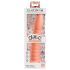 Dillio Nevaldāmā bauda - rievots dildo (19cm) - oranžs