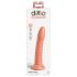 Dillio Nevaldāmā bauda - rievots dildo (19cm) - oranžs