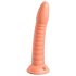 Dillio Nevaldāmā bauda - rievots dildo (19cm) - oranžs