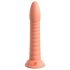 Dillio Nevaldāmā bauda - rievots dildo (19cm) - oranžs