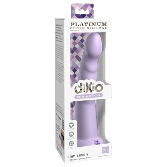 Dillio Slim Seven - piesūcekņa stimulators (20cm) - violets
