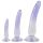 Kristāldzidrs anālais treniņu dildo komplekts - 3gab (caurspīdīgs-zils)